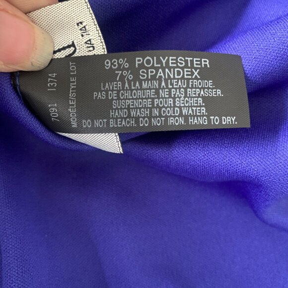 Donna Fashion Purple Sleeveless Drop Waisted Stretch Lined Midi Dress Size M - Picture 7 of 7